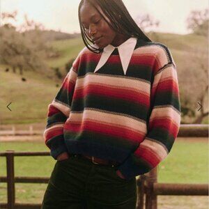 The GREAT: Bubble Pullover in Reflection Stripe
